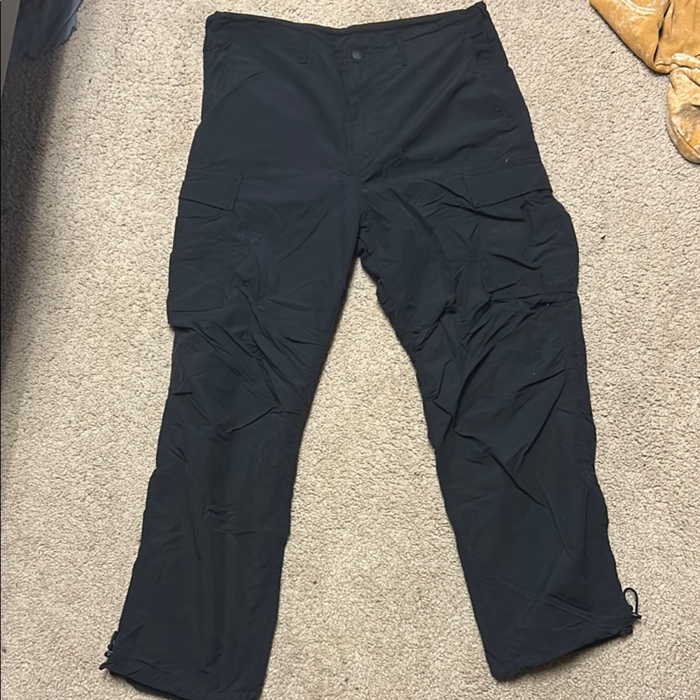 Men's black cargo pants y2k opium